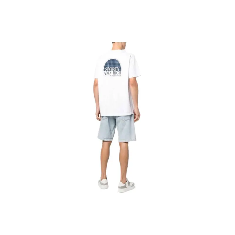 SPORTY & RICH Logo print Cotton T shirt-1