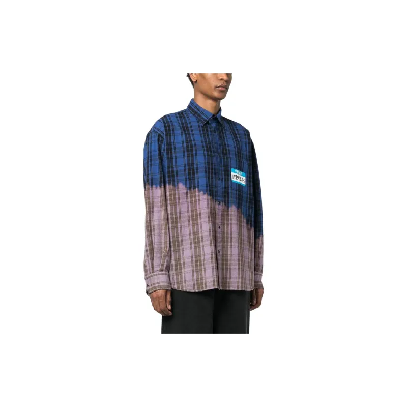 Vetements Bleach-effect Plaid Shirt-3