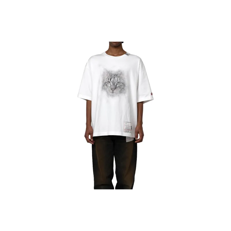 Maison Mihara Yasuhiro Cat Printed Crewneck T Shirt-2