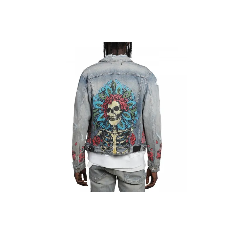 AMIRI Grateful Dead Distressed Denim Jacket-2