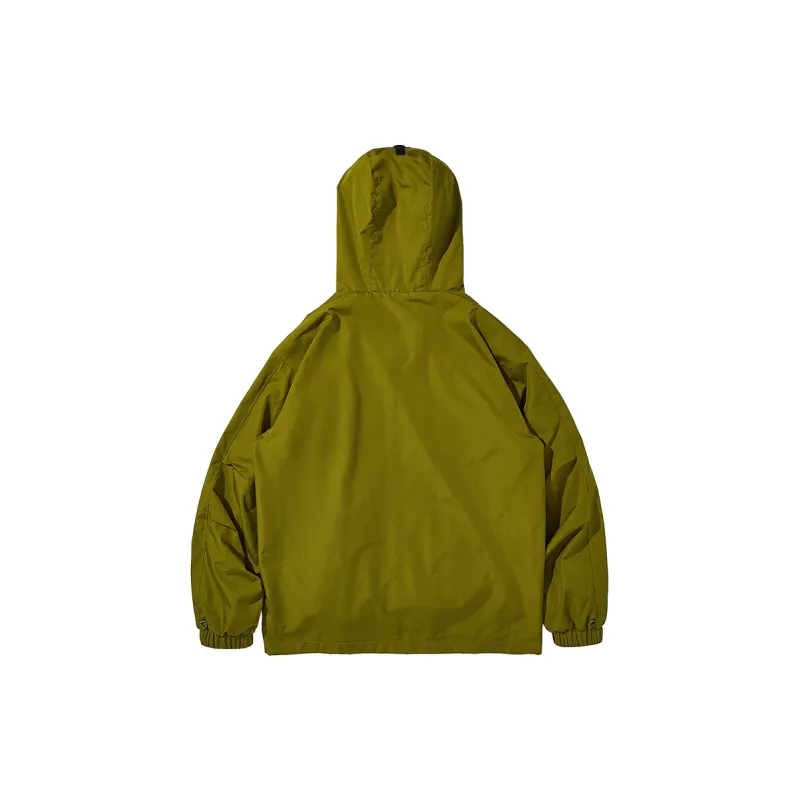 SET FUNS SETFUNS Webbing Pleated Lace-Up Jacket Unisex Mustard Yellow Fall-1