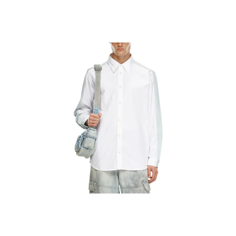 DIESEL FW24 Shirt Men's Blue White-1