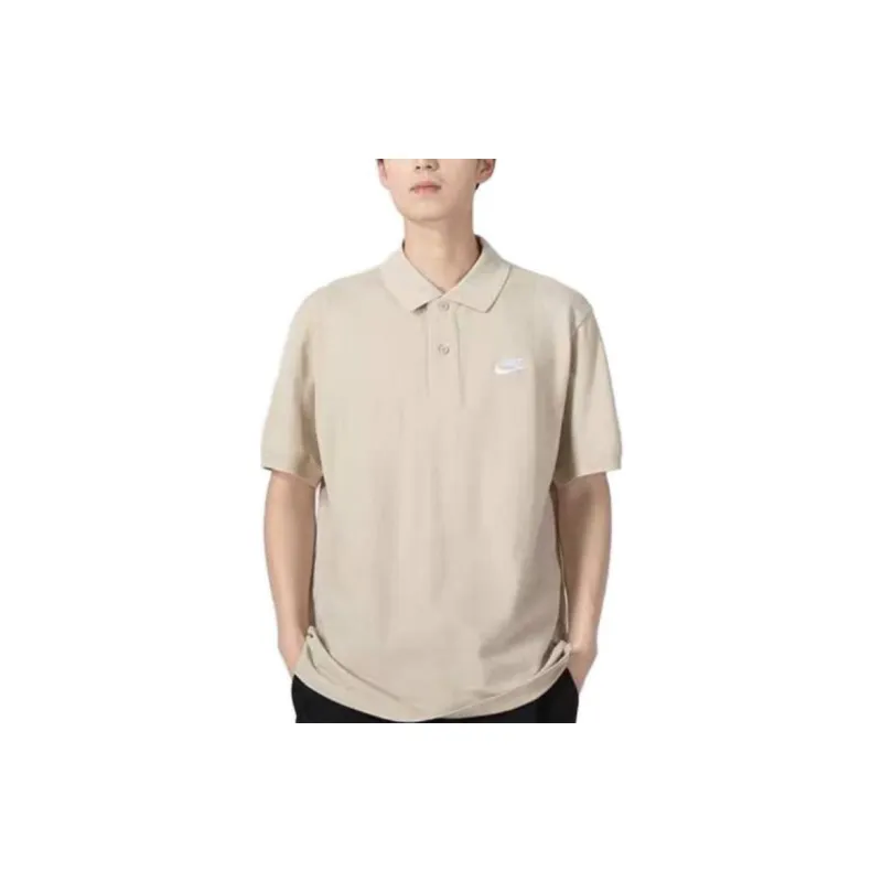 Nike Polo Shirts Men Beige-2