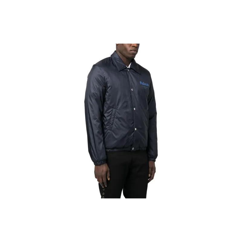 Alexander McQueen Logo Printed Bomber Jacket-3