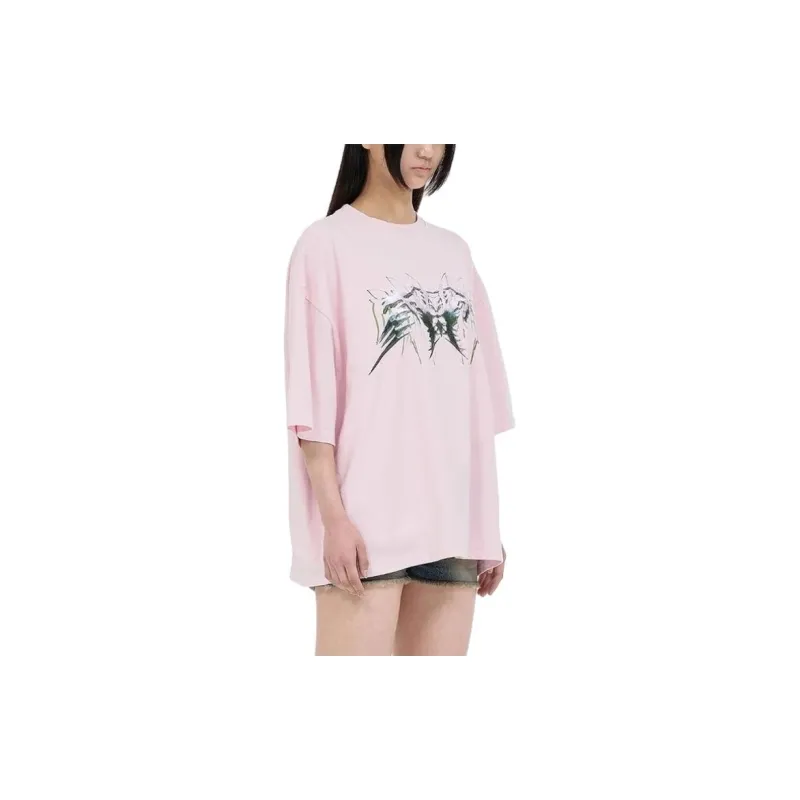 WE11DONE SS23 T Shirts Unisex Pink-3