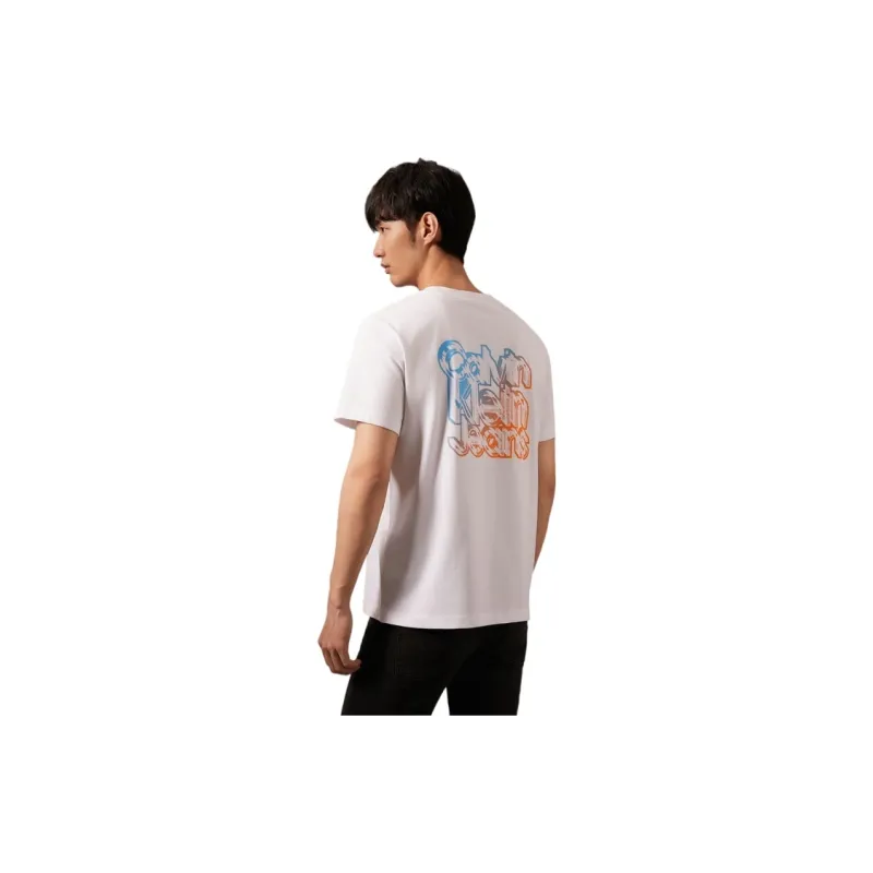 CALVIN KLEIN T Shirt Unisex Moon White-3