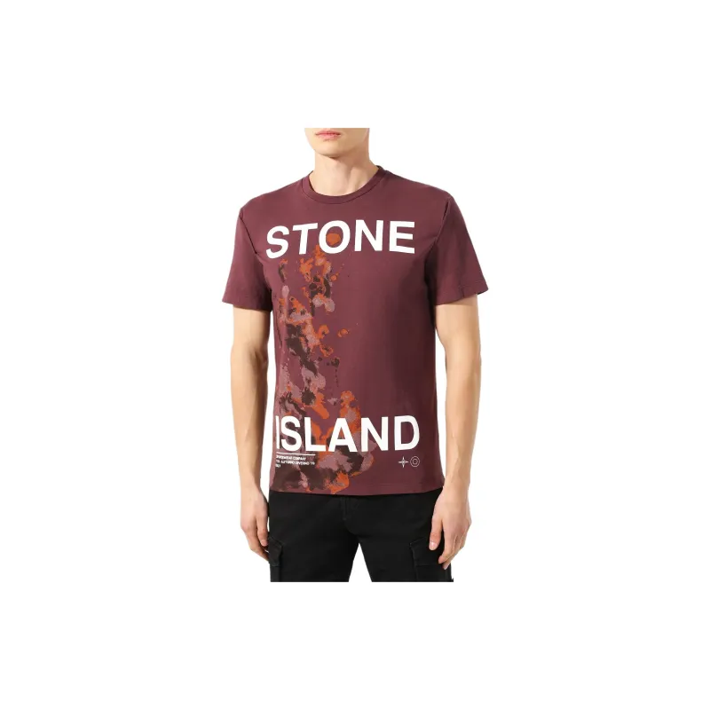 STONE ISLAND T Shirts Men Red-2