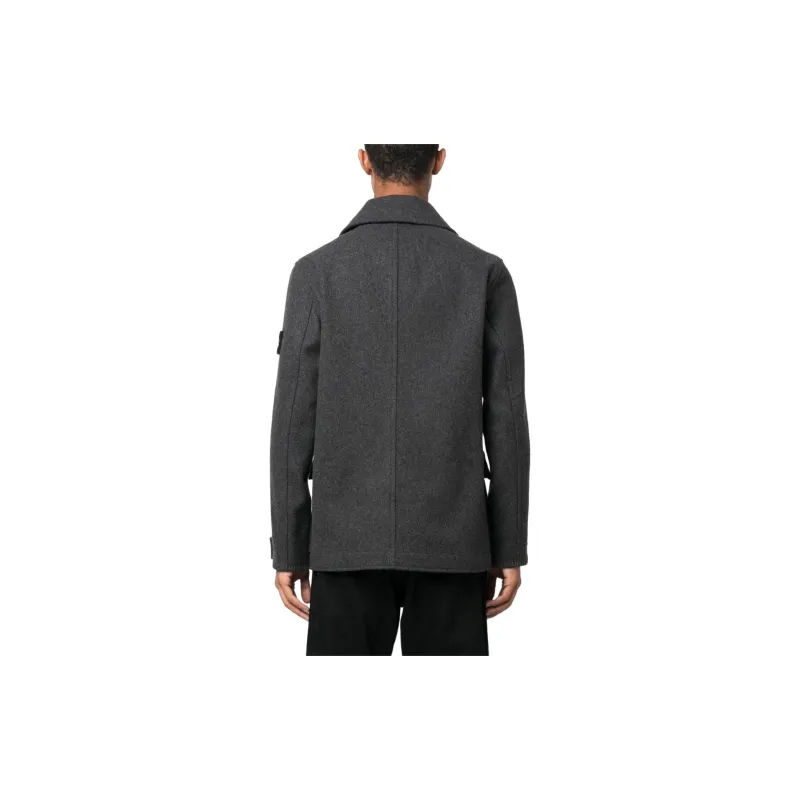 STONE ISLAND Compass Virgin-wool Blend Peacoat-3