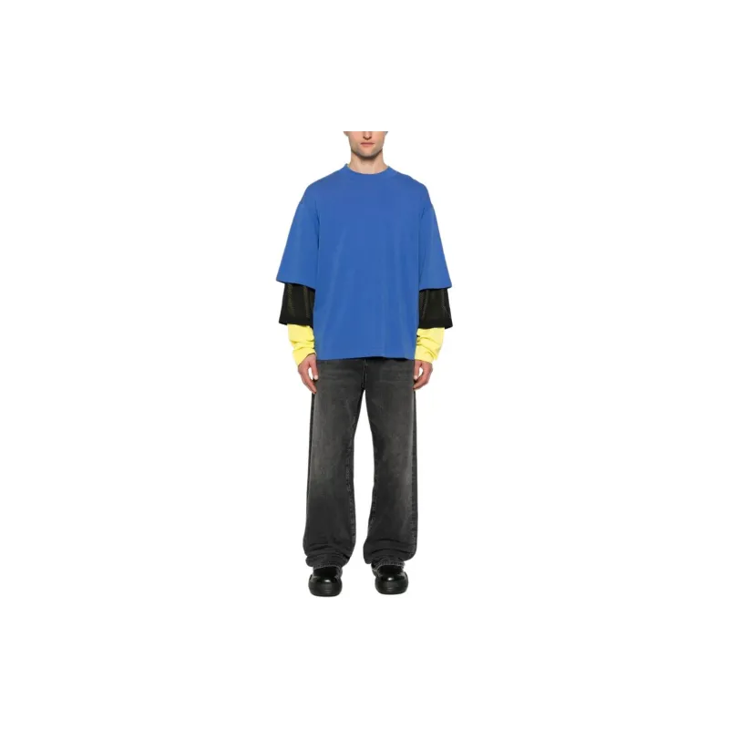 KHRISJOY Layered-design Cotton T-shirt-1