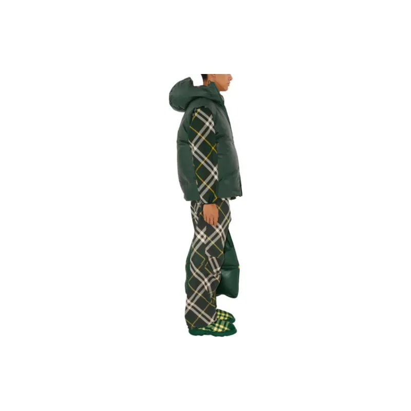 Burberry Wide leg Checked Trousers-4