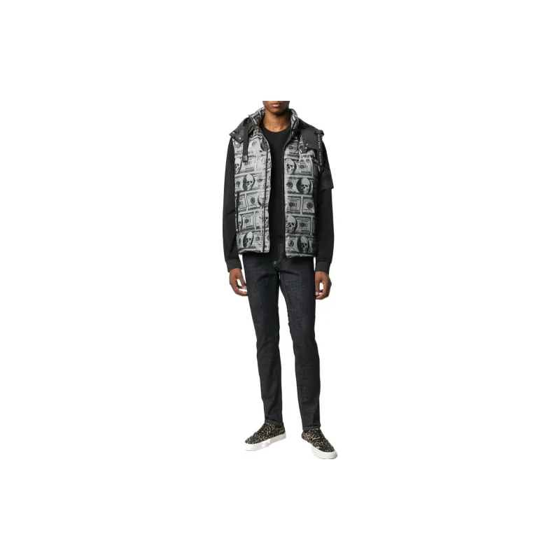 PHILIPP PLEIN SKull Dollar Feather Down Vest-1