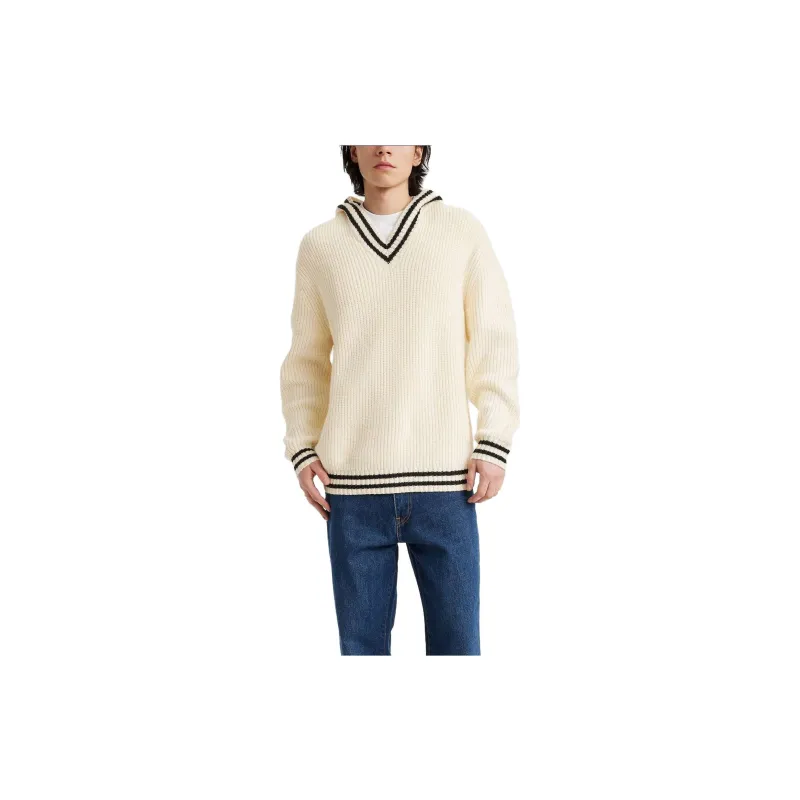 Levis Sweaters Men White-2