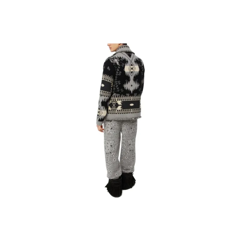 Alanui Intarsia-knit Button-fastening Cardigan-3