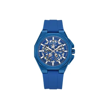 DANIEL GORMAN Daniel Golman Watch For Men Mechanical Movement Silicone Strap Watch Men's Watches Blue Dial