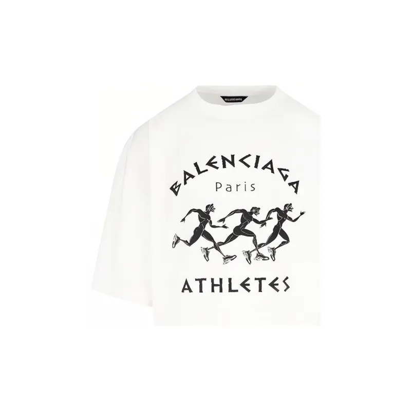 Balenciaga T Shirt Regular Fit Men's White-4