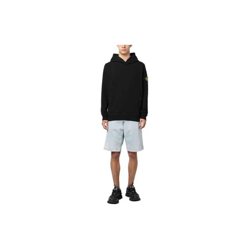 STONE ISLAND Logo Patch Long Sleeved Hoodie-2