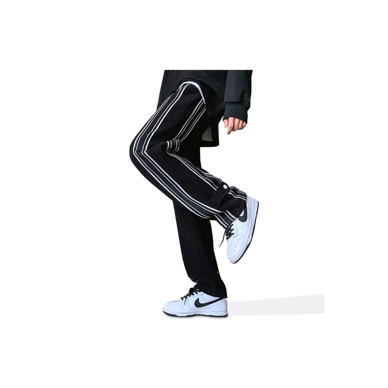WILD LEADER Casual Pants Unisex Black-4