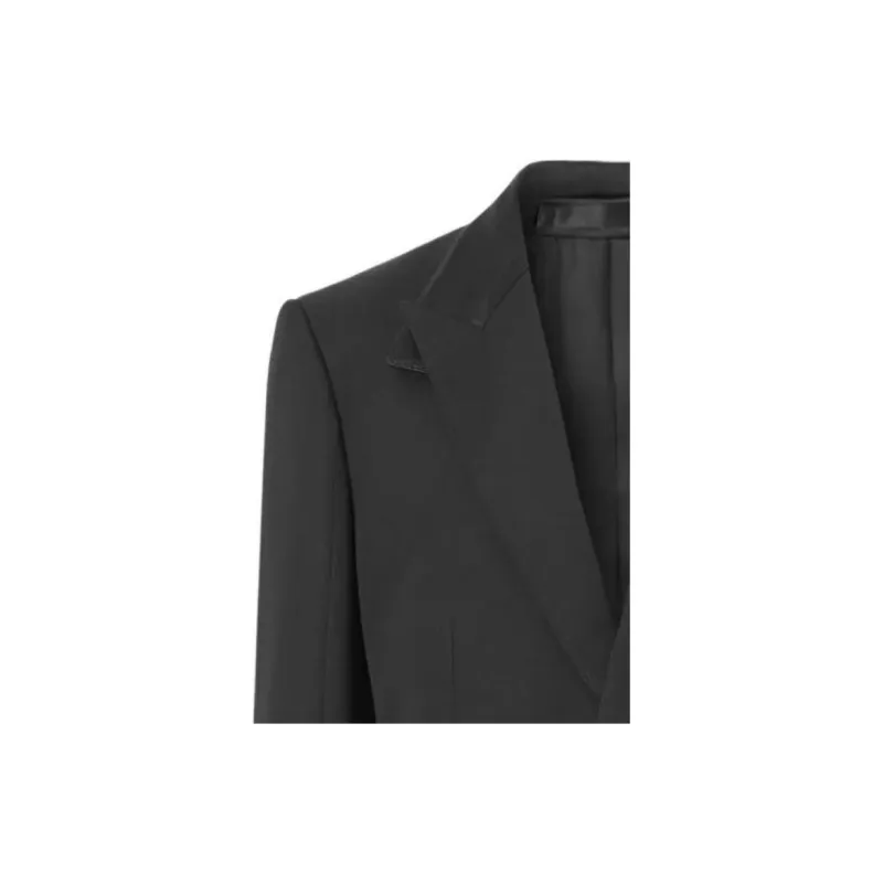 Burberry Satin Lapel Wool Tailored Jacket-5