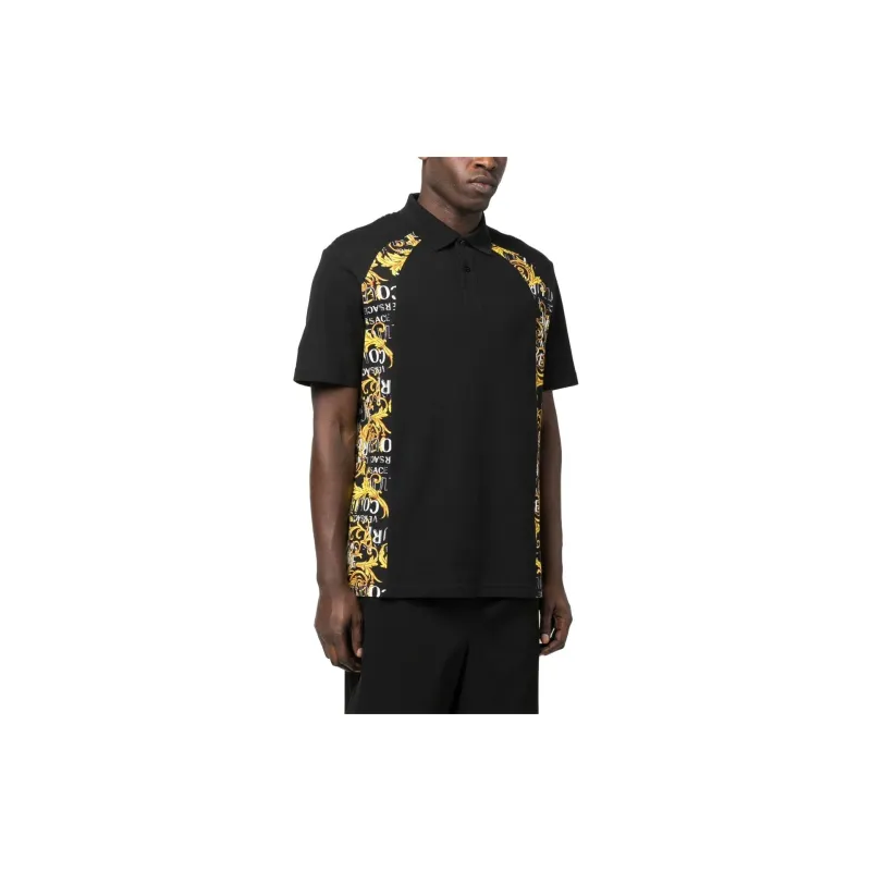 VERSACE JEANS COUTURE Barocco print Short sleeve Polo Shirt-3