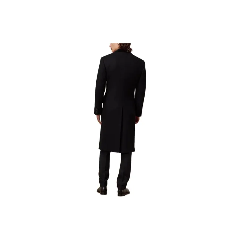 Polo Ralph Lauren Kent Handmade Wool-Cashmere Topcoat Coats Men's Black-2