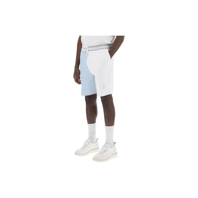 THOM BROWNE Funmix Colour Block Drawstring Shorts-3