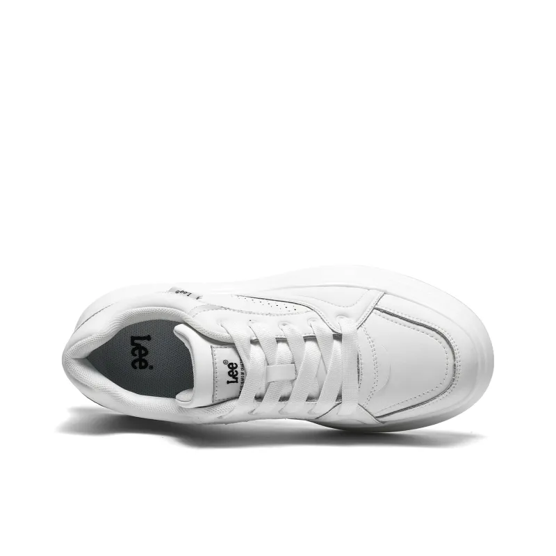 Lee Casual Versatile White Sneakers Height Increasing Low-Top Skateboard Shoes Men-4