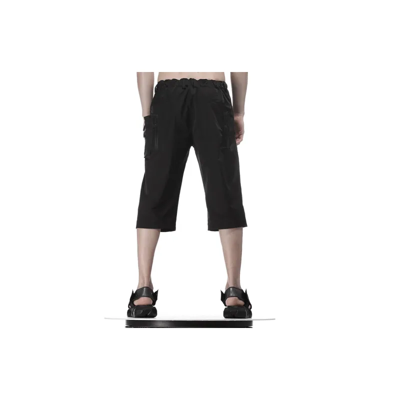 NORVINCY Outdoor Sports Elastic Trendy Badge Embossed Casual Shorts Unisex-3