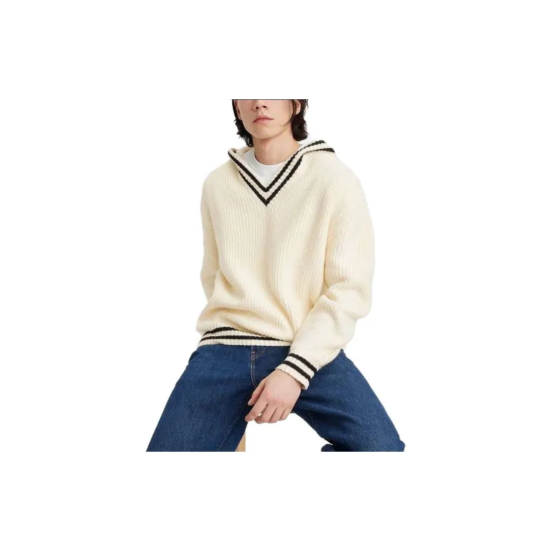 Levis Sweaters Men White-4