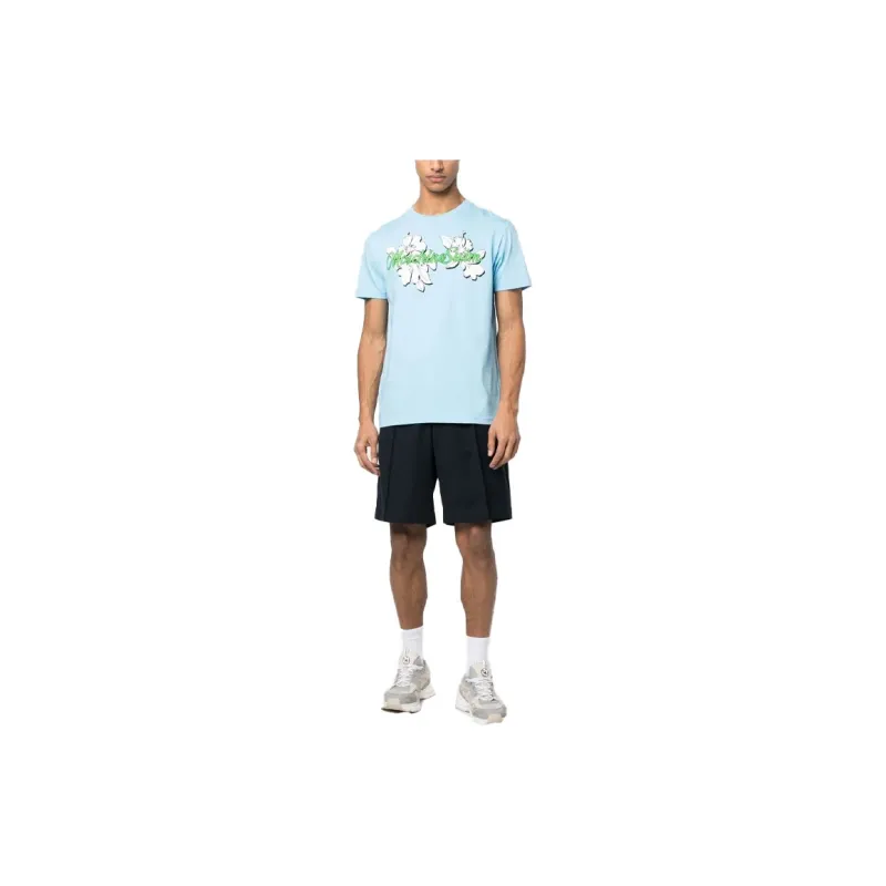 MOSCHINO T Shirts Men Sky Blue-1