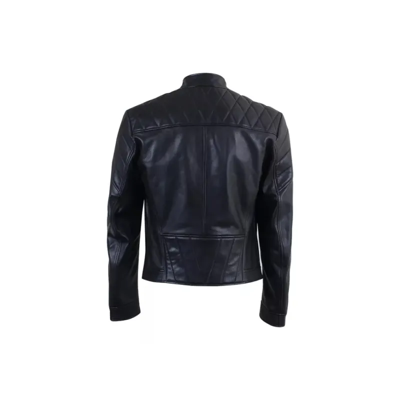 VERSACE SS22 Leather Jacket Men's Black-1