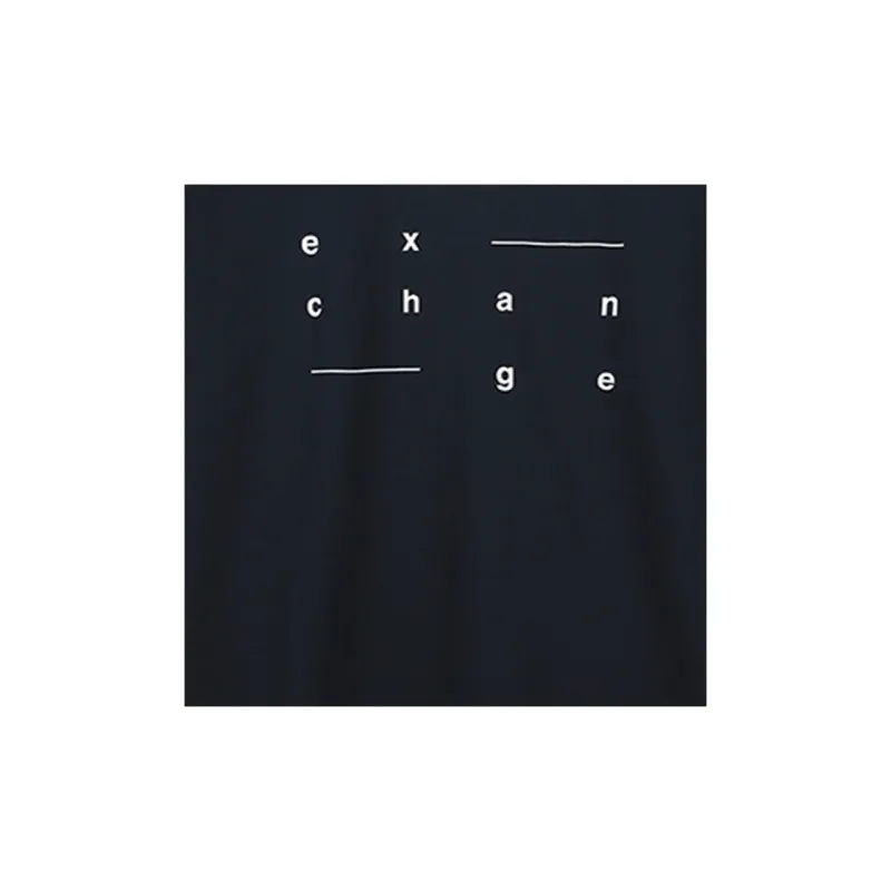 ARMANI EXCHANGE Letter Print Crew Neck Short Sleeved T Shirt T Shirt Men's Marine Blue-10