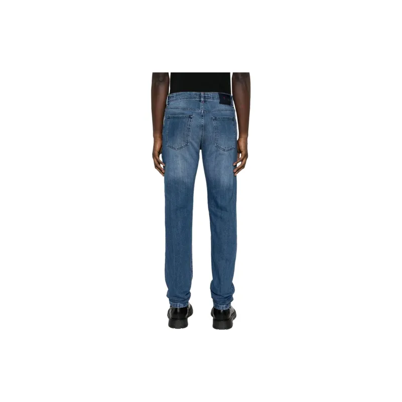 KITON Contrast-stitching Mid-rise Slim-cut Jeans-2