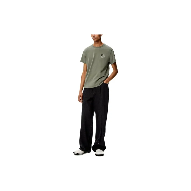 LOEWE Anagram Embroidered T shirt-1