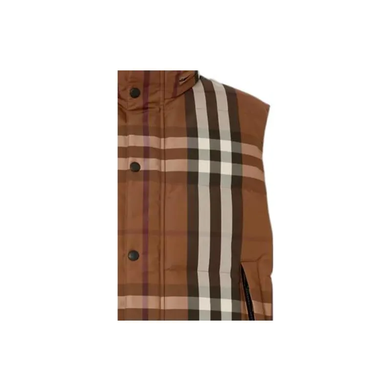 Burberry Packaway Hood Reversible Check Puffer Gilet-4