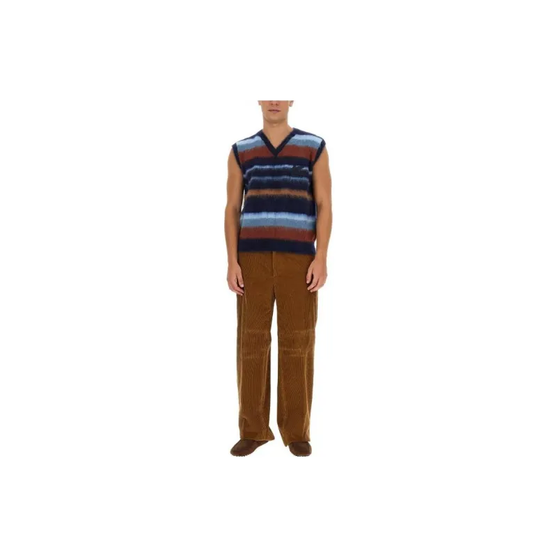 ETRO Striped V Neck Vest-2