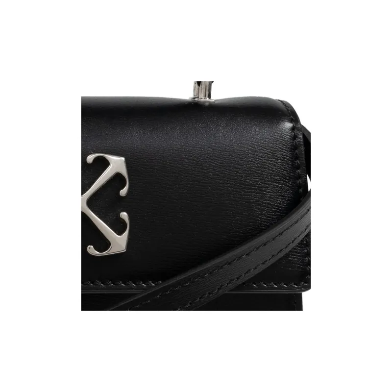 OFF-WHITE Jitney Baby Logo Plaque Shoulder Bag-4