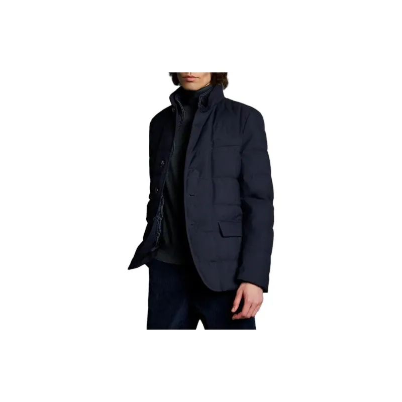 FAY High-Neck Quilted Straight Hem Jacket-2