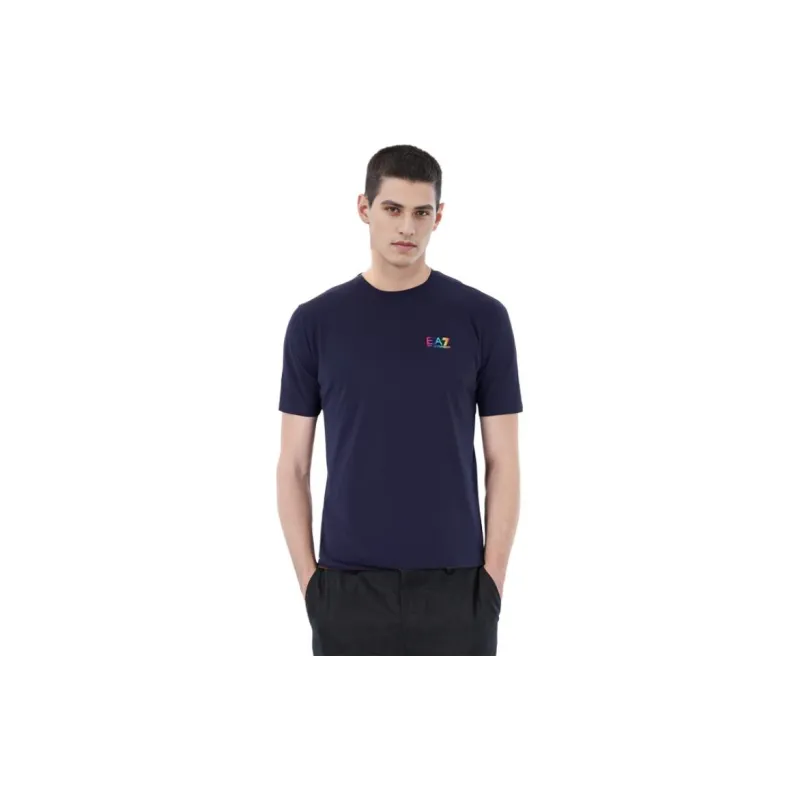 EMPORIO ARMANI EA7 SS23 Drop Shoulder Sleeve T Shirt Men's Navy-5