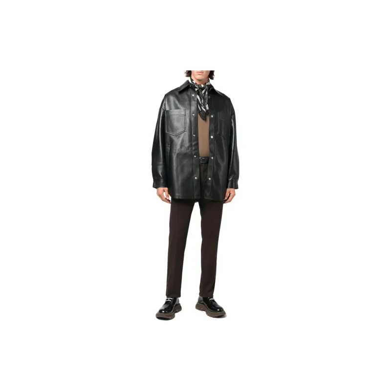 NANUSHKA Martin Leather Overshirt-1