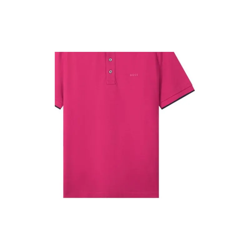 HUGO BOSS Polo Shirts Men Rose Red-5