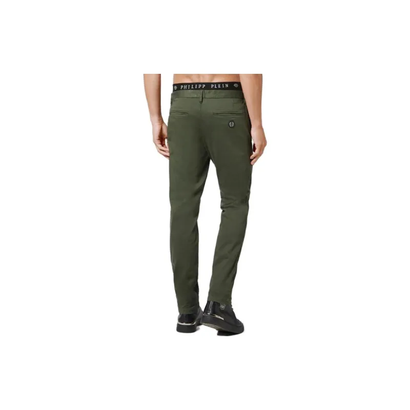 PHILIPP PLEIN Hexagon Patch Slim fit Chinos-2
