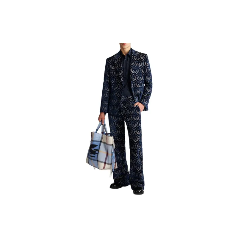 ETRO Velvet Jacquard Single-breasted Blazer-2