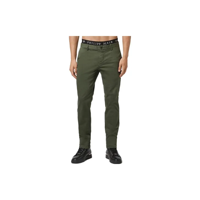 PHILIPP PLEIN Hexagon Patch Slim fit Chinos-1