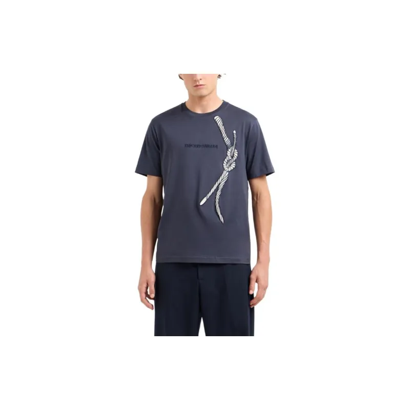 EMPORIO ARMANI Jersey T shirt With Rope Embroidery And Asv Logo-2