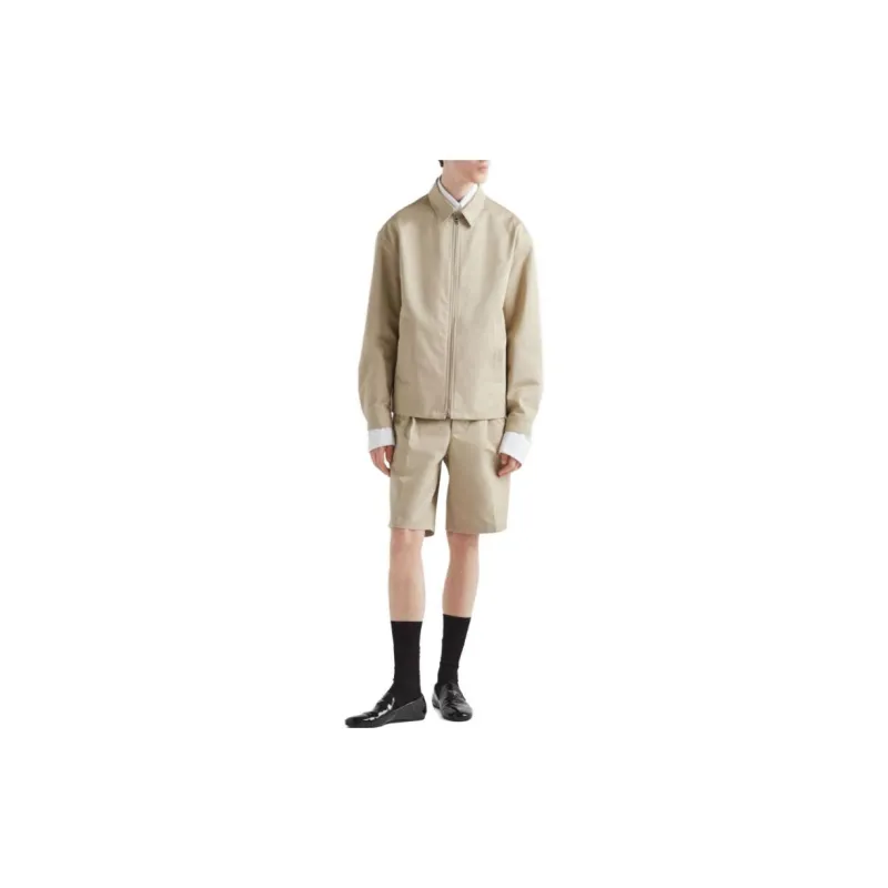 PRADA FW23 Jackets Coats Men's Beige-1
