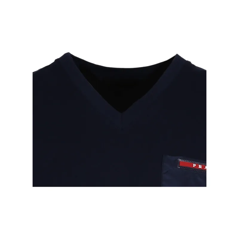 PRADA T-Shirts Men Navy Blue-3