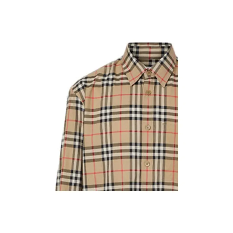 Burberry Shirt Fall Men's Earth Tone-4
