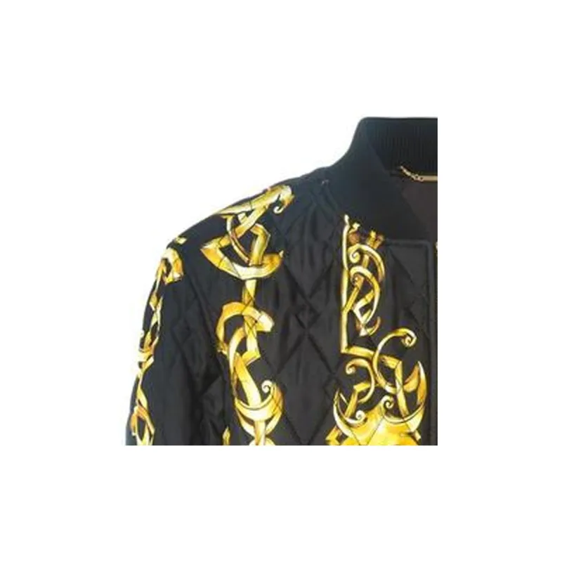 VERSACE Jackets Coats Men's Black Gold-3