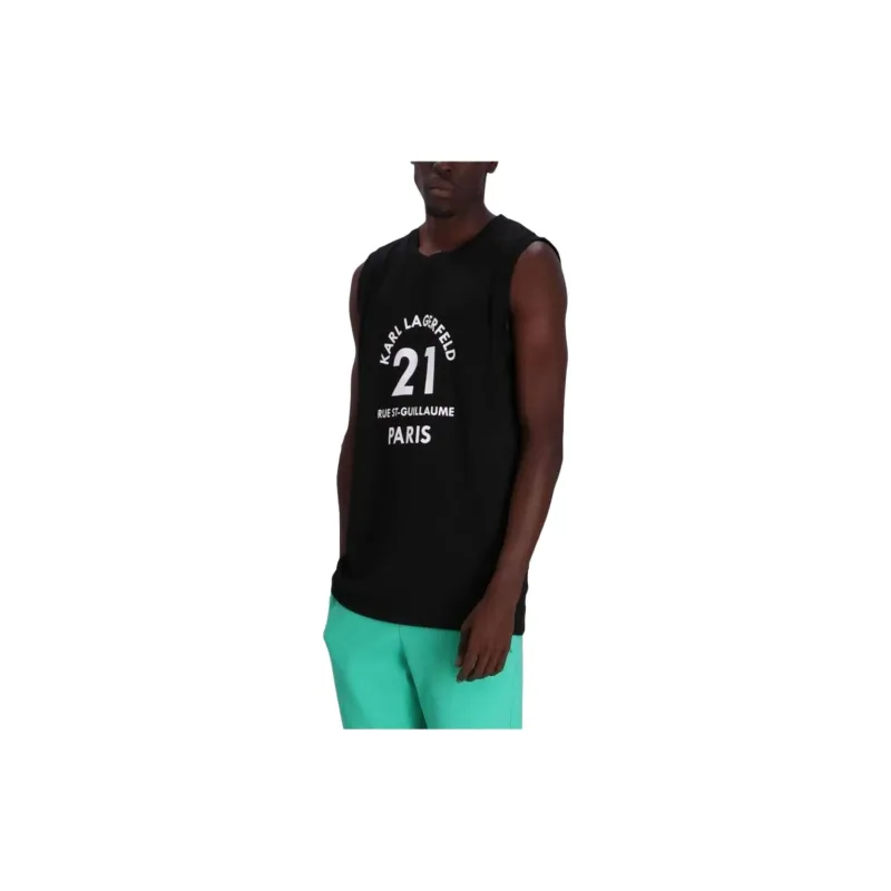 KARL LAGERFELD / Karl Lagerfeld Jeans 21 Rue St Guillaume print Tank Top-3
