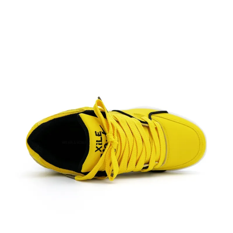 WELKIN&WZWJ Lightweight Breathable Slip Resistant Low Top Skateboard Shoes Unisex Yellow Box Included-2